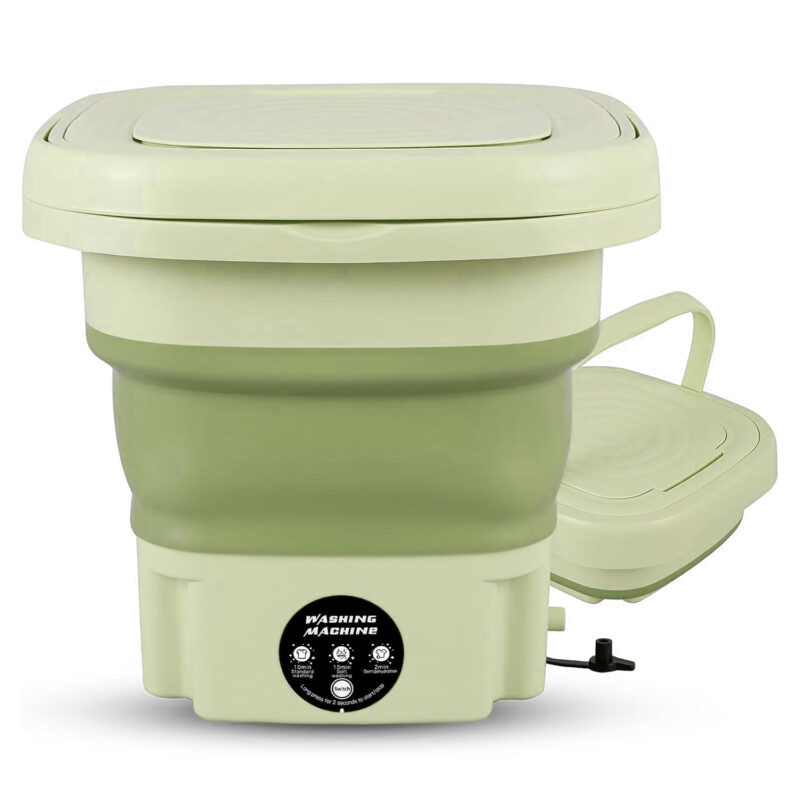 ARABIQO Portable Washing Machine 9L | Foldable Mini Washer & Dryer with 3 Modes Deep Cleaning | Collapsible Small Laundry for Travel, Apartment, Camping, Hotel & Home Use (Green)